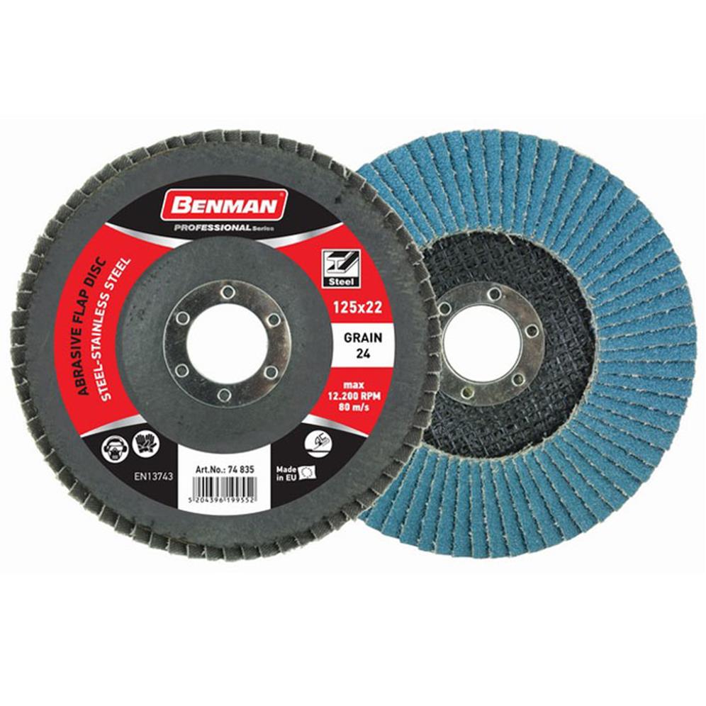 benman-flap-disk-fi115-p80-b74835_1_LG.jpg BENMAN FLAP DISK fi115 P80 B74835 - Image 1
