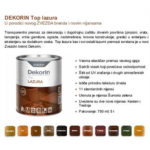 DEKORIN TOP LAZURA 0.750 BEZBOJNA