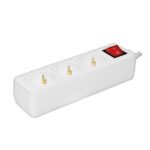 Razvodnik sa 3 mesta 1.5m 1.0mm2 + prekidač NV03K/WH-P